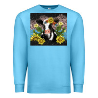 Ocean Blue cow cactus and sunflower Premium Sweatshirt - AdoDesignShop