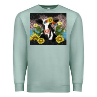 Seafoam cow cactus and sunflower Premium Sweatshirt - AdoDesignShop