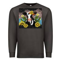 Smoke cow cactus and sunflower Premium Sweatshirt - AdoDesignShop