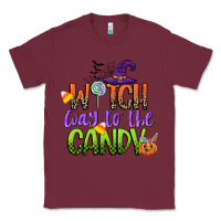 Burgundy witch way to the candy Classic Tee - CowGirlArtShop