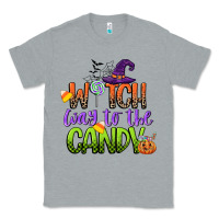 Heather Grey witch way to the candy Classic Tee - CowGirlArtShop