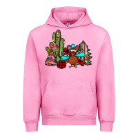 Fuchsia Pink christmas turkey Urban Hoodie - JahusDesignShop