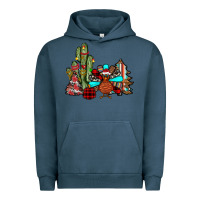 Pigment Midnight Navy christmas turkey Urban Hoodie - JahusDesignShop