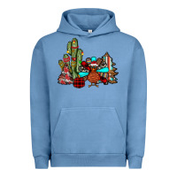 Pigment Pebble Blue christmas turkey Urban Hoodie - JahusDesignShop