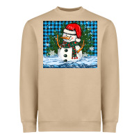 Mushroom snowy christmas snowman Heavyweight Sweatshirt - BarkalooDesign