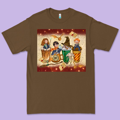 Wizards Coffee Cups Premium Tee Designed By Tumblerdesignbyshophia