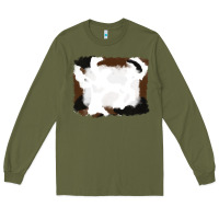 Army Green cowhide frames background Long Sleeve Tee - RanaPortraitStore