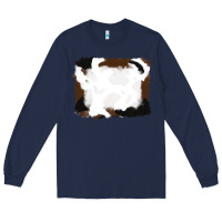 Navy cowhide frames background Long Sleeve Tee - RanaPortraitStore