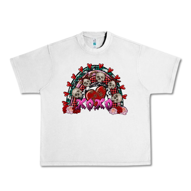 Skull Xoxo Rainbow Valentine's Day Urban Heavy Tee by FaDigitalArtStudio | Teevron