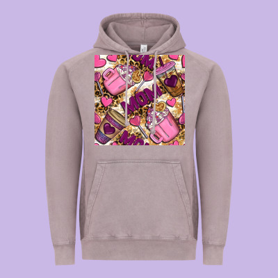 Mom Coffee Cups With Leopard Seamless Pattern Bbs Vintage Hoodie Designed By Bundleandbundleshop