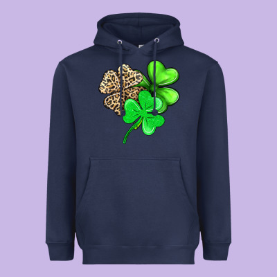 Three Clover Heavyweight Hoodie Designed By Adodesignshop