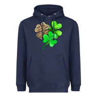 Navy three clover Heavyweight Hoodie - AdoDesignShop