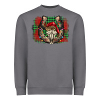 Storm christmas horseshoe bull skull Heavyweight Sweatshirt - BarkalooDesign
