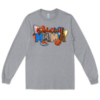 Heather Grey basketball mama Long Sleeve Tee - FaDigitalArtStudio
