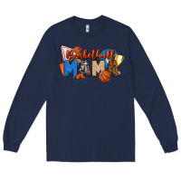 Navy basketball mama Long Sleeve Tee - FaDigitalArtStudio