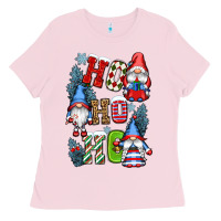 Bubblegum Pink ho ho ho gnomes Ladies Tee - CowGirlArtShop