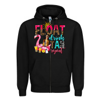 Black float drink tan repeat Zipper Hoodie - AdoDesignShop