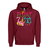 Burgundy float drink tan repeat Zipper Hoodie - AdoDesignShop