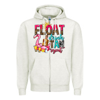 Oatmeal Heather float drink tan repeat Zipper Hoodie - AdoDesignShop
