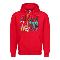 Red float drink tan repeat Zipper Hoodie - AdoDesignShop