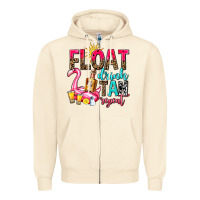 Sandshell float drink tan repeat Zipper Hoodie - AdoDesignShop