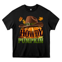 Black Howdy pumpkin Heavy Core Tee - NancyCooperArtShop