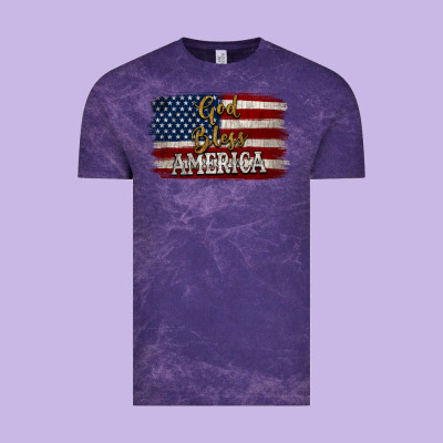 God Bless America Distressed Flag Vintage Tee Designed By Jasminsmagicworld