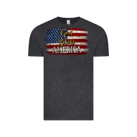 Vintage Black God Bless America Distressed Flag Vintage Tee - Jasminsmagicworld