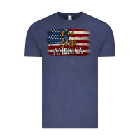 Vintage Denim God Bless America Distressed Flag Vintage Tee - Jasminsmagicworld