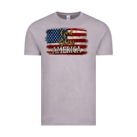 Vintage Zinc God Bless America Distressed Flag Vintage Tee - Jasminsmagicworld