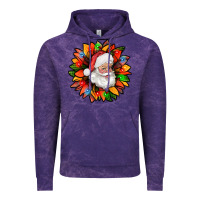 Cloud Purple santa claus with sunflower christmas bbs Vintage Hoodie - BundleAndBundleShop