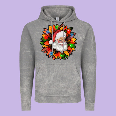 Santa Claus With Sunflower Christmas Bbs Vintage Hoodie Designed By Bundleandbundleshop
