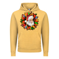 Vintage Mustard santa claus with sunflower christmas bbs Vintage Hoodie - BundleAndBundleShop