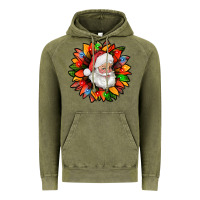 Vintage Olive santa claus with sunflower christmas bbs Vintage Hoodie - BundleAndBundleShop