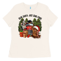 Bone dear santa just send cows Ladies Tee - CowGirlArtShop