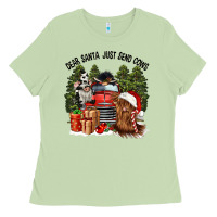 Matcha dear santa just send cows Ladies Tee - CowGirlArtShop