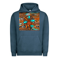 Pigment Midnight Navy turkey Urban Hoodie - JahusDesignShop