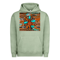 Pigment Oil Green turkey Urban Hoodie - JahusDesignShop