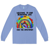 Colony Blue Autism rainbow Long Sleeve Tee - FaDigitalArtStudio