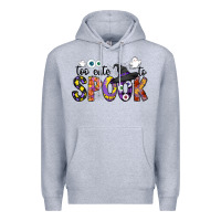 Heather Grey too cute to spook Premium Hoodie - CowhideDigitalArt