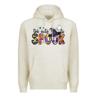 Oatmeal Heather too cute to spook Premium Hoodie - CowhideDigitalArt