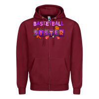 Burgundy basketball sıster Zipper Hoodie - AdoDesignShop