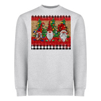 Heather Grey Christmas gnomes Heavyweight Sweatshirt - BarkalooDesign