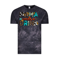 Cloud Black mama needs a drink Vintage Tee - OliviaCreatesArt