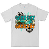 Dove Grey Game day lightning bolt soccer Premium Tee - HowdyJamesFarm