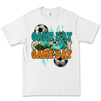 White Game day lightning bolt soccer Premium Tee - HowdyJamesFarm