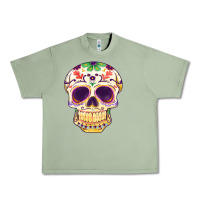 Oil Green Cinco de mayo skull Urban Heavy Tee - FaDigitalArtStudio