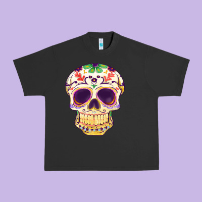 Cinco De Mayo Skull Urban Heavy Tee Designed By Fadigitalartstudio