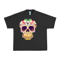 Pigment Black Cinco de mayo skull Urban Heavy Tee - FaDigitalArtStudio