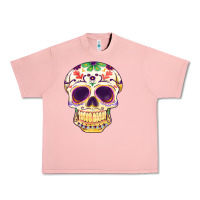 Salmon Cinco de mayo skull Urban Heavy Tee - FaDigitalArtStudio